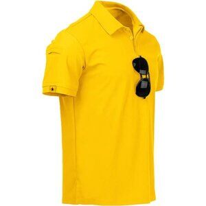 Mens Polo Shirts Performance Short Sleeve Tactical Shirts Athletic Golf Shirt